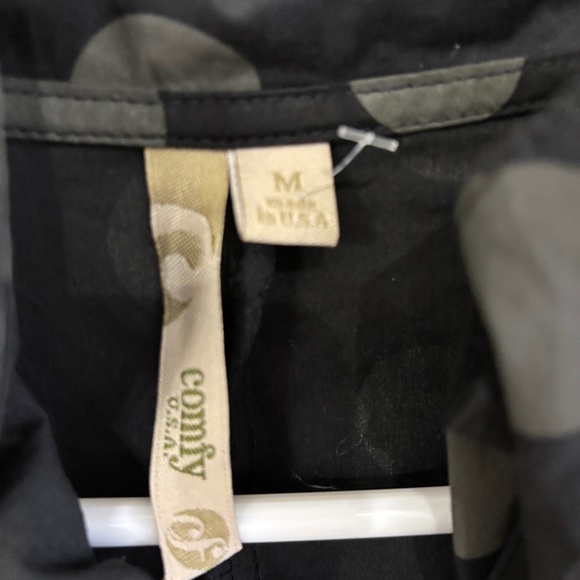 Comfy USA Woman’s Tokyo Dot Bubble Hem Lagen Look Midi Dress Black/Gray Size M - Picture 2 of 6